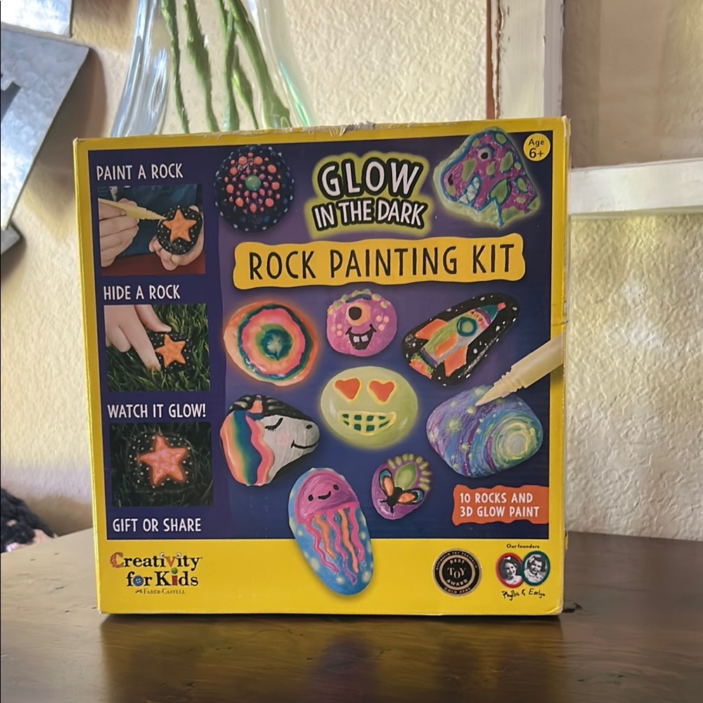 Vibrant Neon Art Activity Set for Creative Learning —rock painting
